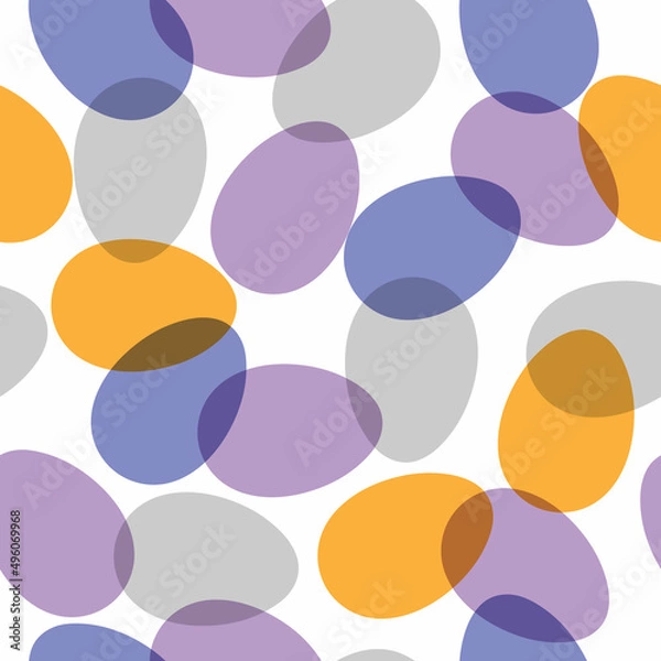 Obraz Easter eggs seamless pattern, spring vector background, colorful endless pattern, eggs ornaments