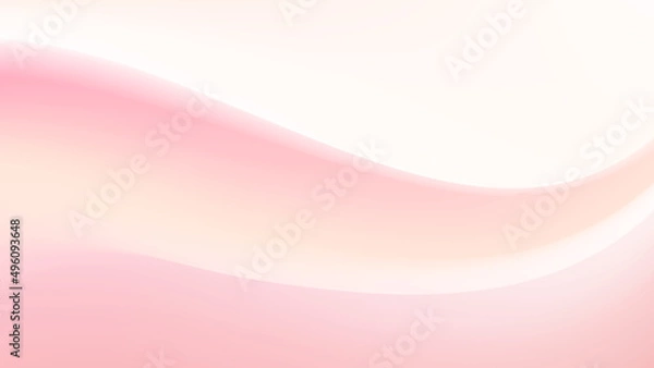 Fototapeta 布の波のようなドレープ、優しいピンクの光と影、背景画像