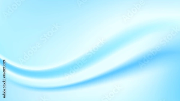 Obraz 布の波のようなドレープ、優しいブルーの光と影、背景画像