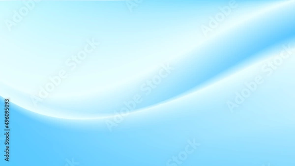 Fototapeta 布の波のようなドレープ、優しいブルーの光と影、背景画像