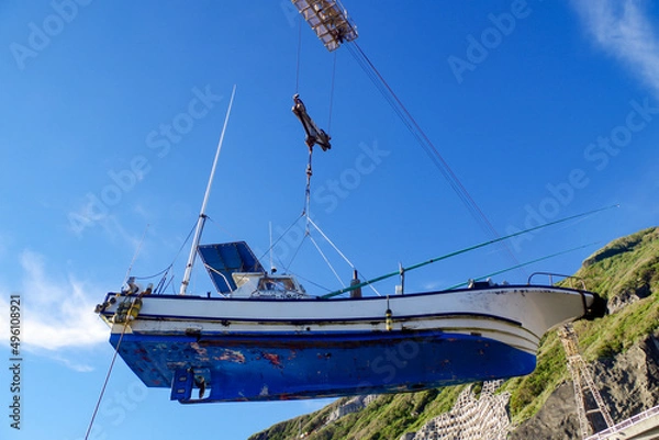 Obraz 青ヶ島の空飛ぶ漁船