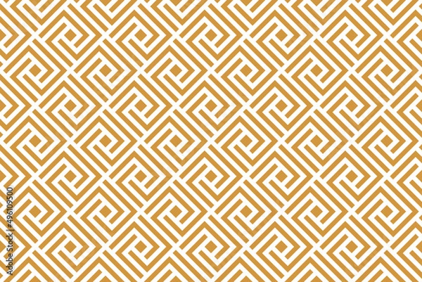 Obraz Abstract geometric pattern. A seamless vector background. White and gold ornament. Graphic modern pattern. Simple lattice graphic design