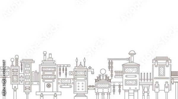 Obraz Steampunk city. Sample.
