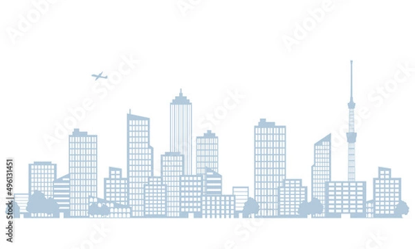 Fototapeta 背景　モノクロのビル街