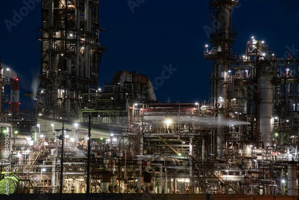 Fototapeta 四日市の工場夜景