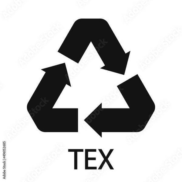 Obraz Bio matter organic material recycling code 60 TEX. Vector illustration