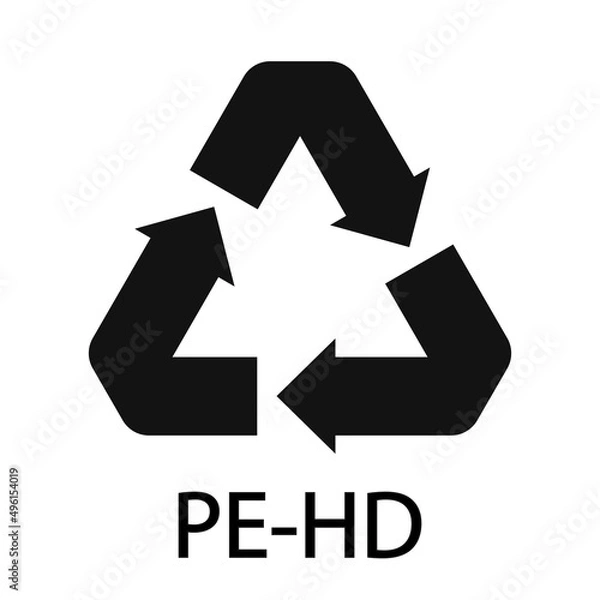 Obraz High-density Polyethylene 02 PE-HD Icon Symbol