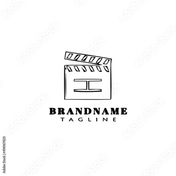 Obraz film cartoon logo template icon design black isolated vector illustration