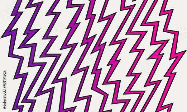 Fototapeta Abstract background with gradient jagged zigzag line pattern