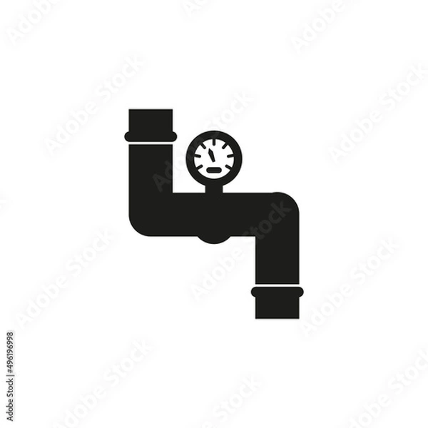 Fototapeta The icon of gas pipes. Simple vector illustration on a white background