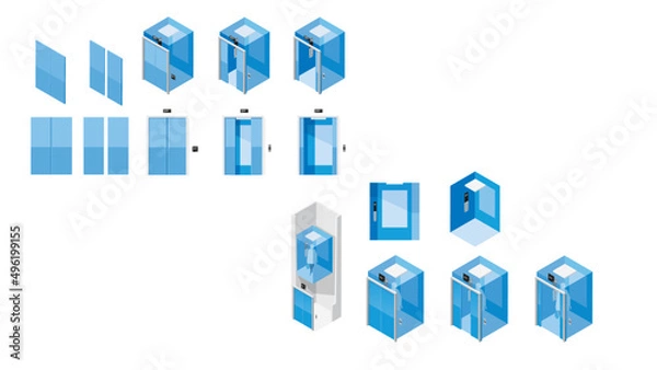 Fototapeta Elevadores vectores