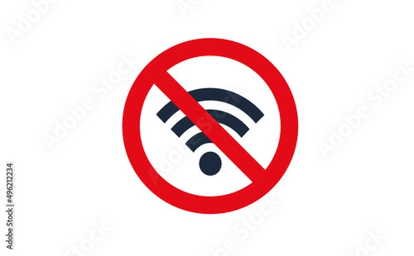 Obraz No Wifi signal Icon. Vector Illustrator. 

