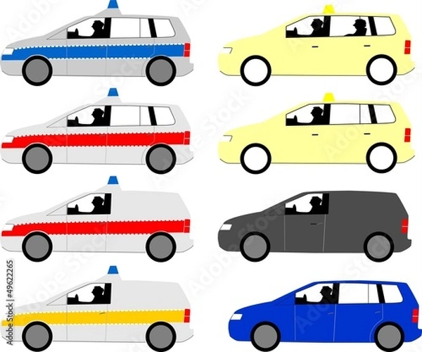 Obraz verschiedene Autos