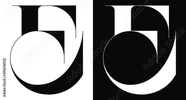 Fototapeta letter e monogram logo initial logotype vector brading