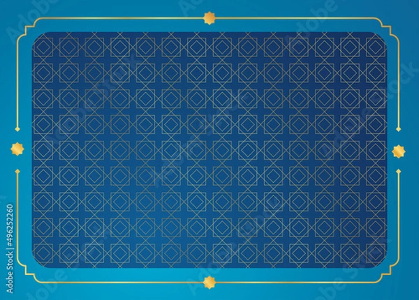 Obraz islamic ornament blue vector background