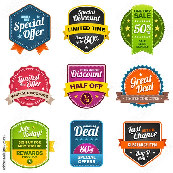 Obraz Etykiety sprzedażowe