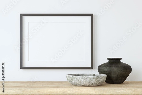 Fototapeta Frame mockup. 3d render.