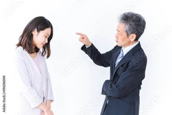Fototapeta 社員のミスを叱責する上司