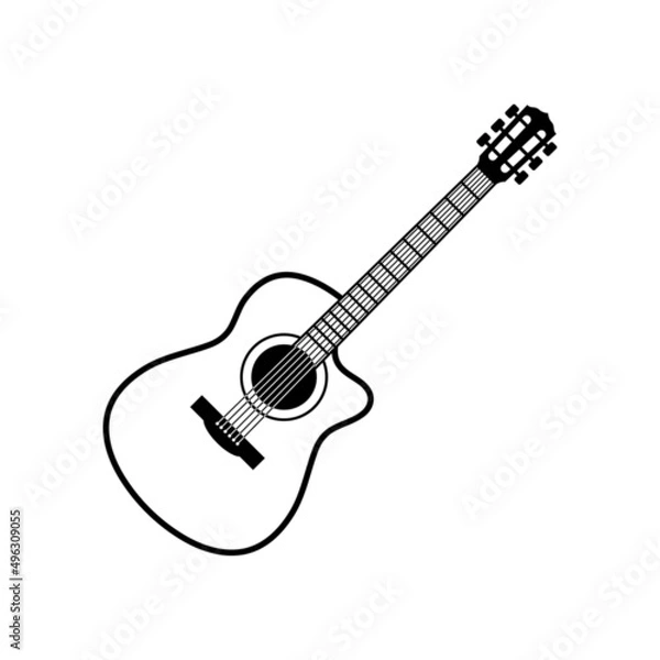 Obraz guitar logo icon design template vector