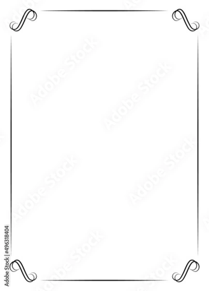 Fototapeta Graphic design border frame. Marketing vector background.