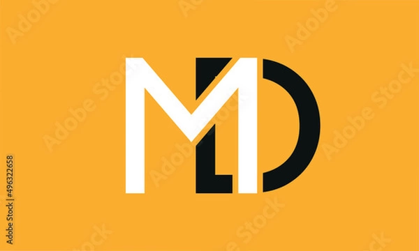 Obraz Letter Initial MD Vector Logo Design