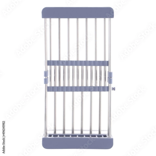 Fototapeta Dish drying rack for  kitchen sink.