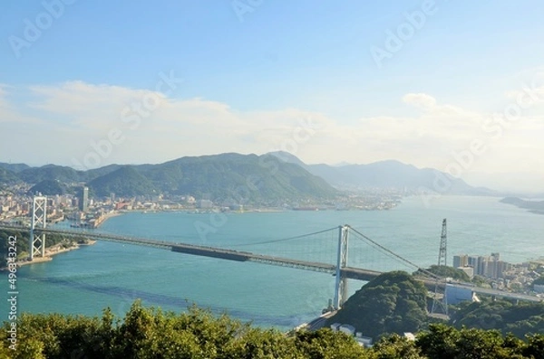 Fototapeta 火の山公園から望む関門橋