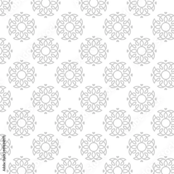 Obraz Abstract floral pattern on white background