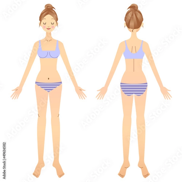 Obraz 女性　体　全身