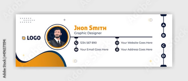 Fototapeta 
Modern, Clean, and creative web email signature design template for the presentation of your personal information