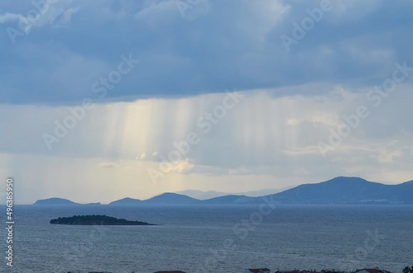 Fototapeta clouds over the sea