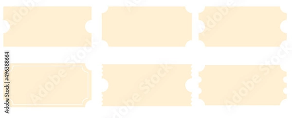 Fototapeta Set of Tickets in different design.