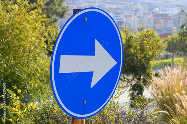 Obraz road signs, arrow, traffic rules,