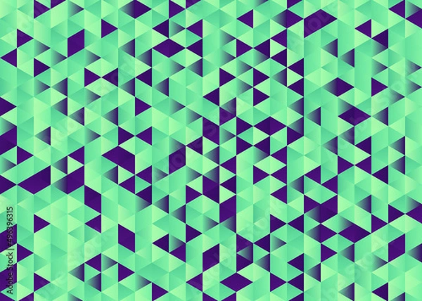 Obraz Triangle green mint purple abstract geometric gradient background
