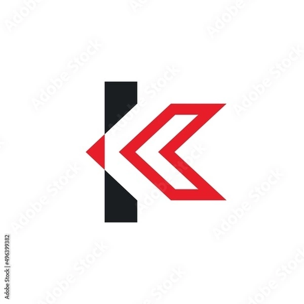 Fototapeta k Letter arrow icon  Template Vector concept design