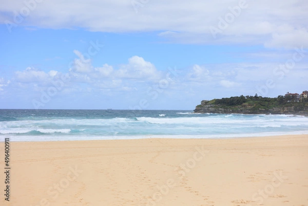 Obraz 美しい青空と無人の綺麗な砂浜