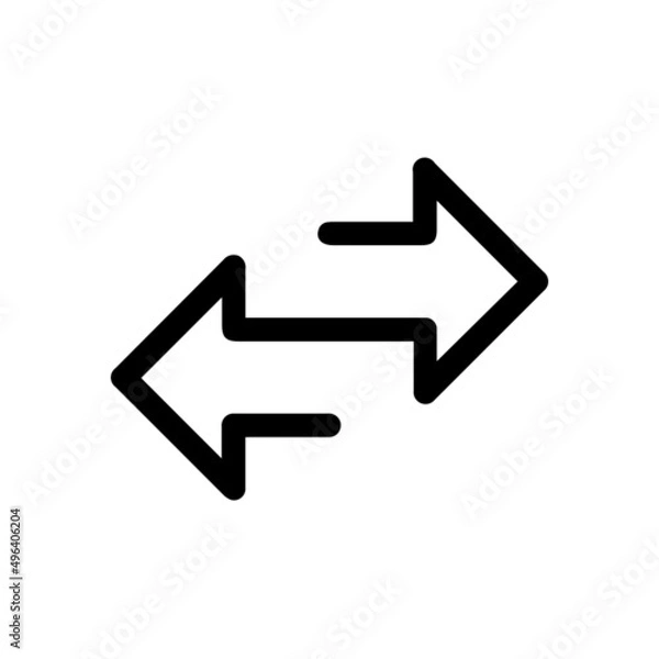 Fototapeta double reverse arrow, replace icon