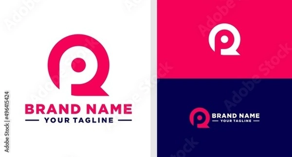 Fototapeta QP LOGO MONOGRAM UNIQUE EDITABLE