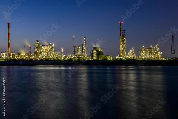 Fototapeta 四日市市　コンビナート　夜景