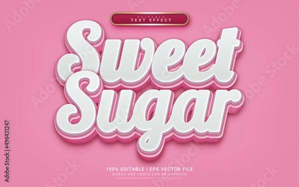 Obraz sweet sugar 3d style text effect