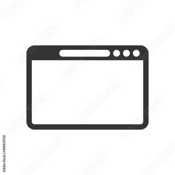 Fototapeta Browser window vector icon on white background