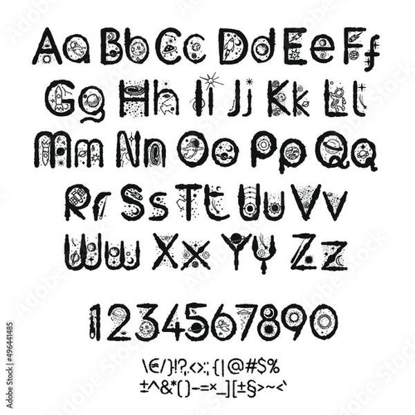 Obraz Cosmos display font