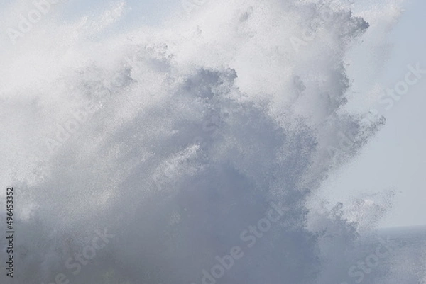Obraz Storm waves crashing into rocks