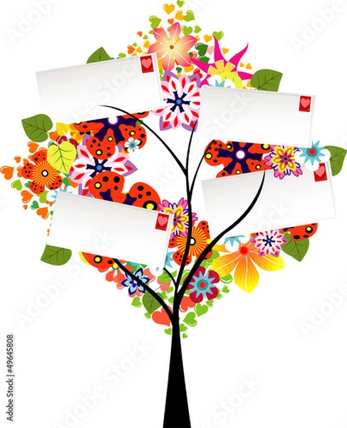Obraz Tree with letters