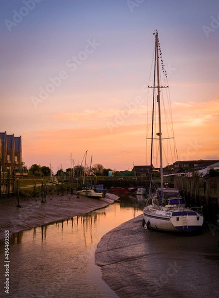 Obraz boats at sunset
