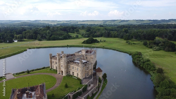 Obraz landscape with river and a river