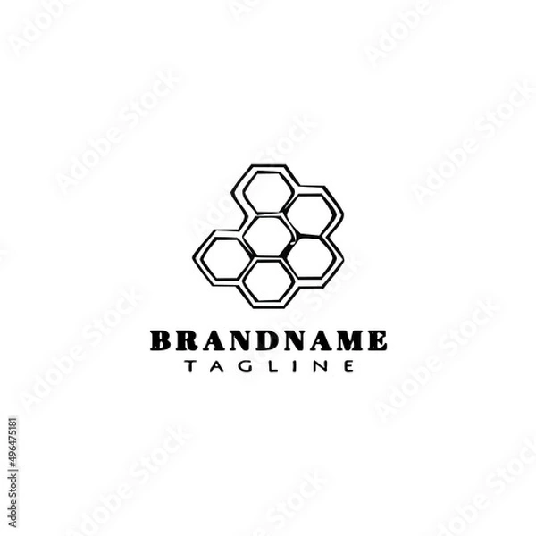 Fototapeta honey cartoon design logo template icon black isolated vector
