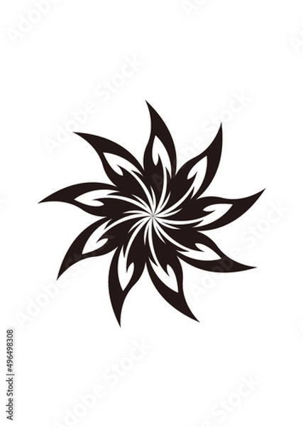 Fototapeta トライバル フラワー