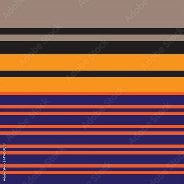 Fototapeta Orange Double Striped seamless pattern design