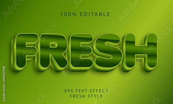 Fototapeta Fresh Editable Text Style Effect